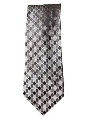 100% Silk Tie Joseph Feiss Bronze Silver Gray NWT Prom Wedding Homecoming